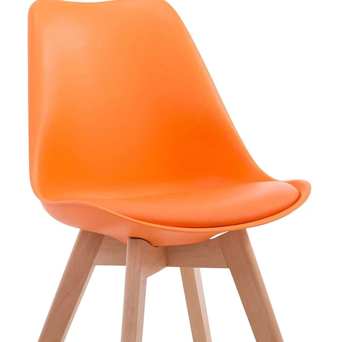 Set of 4 Padded Chairs with Oak Legs