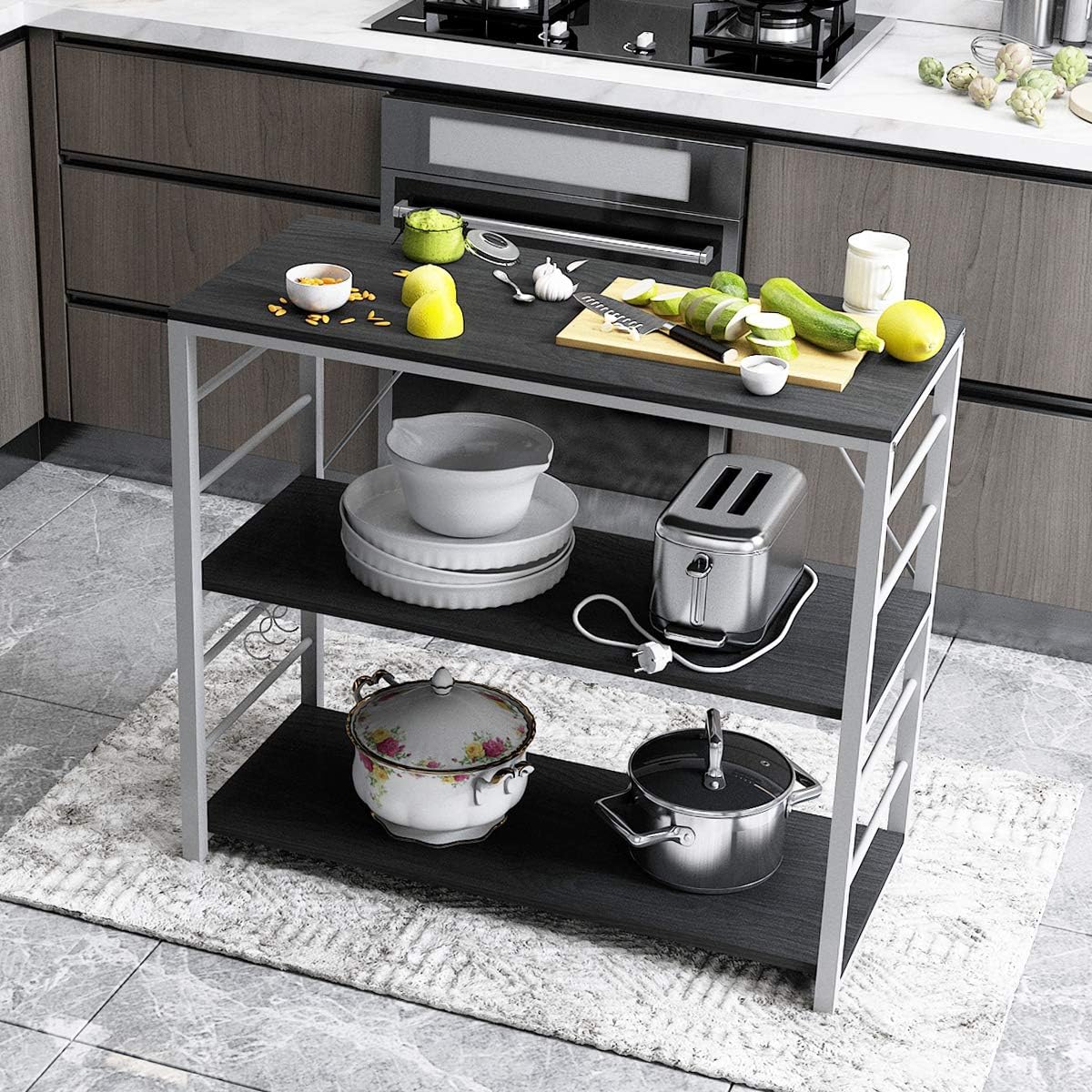 kitchen storage serving rack