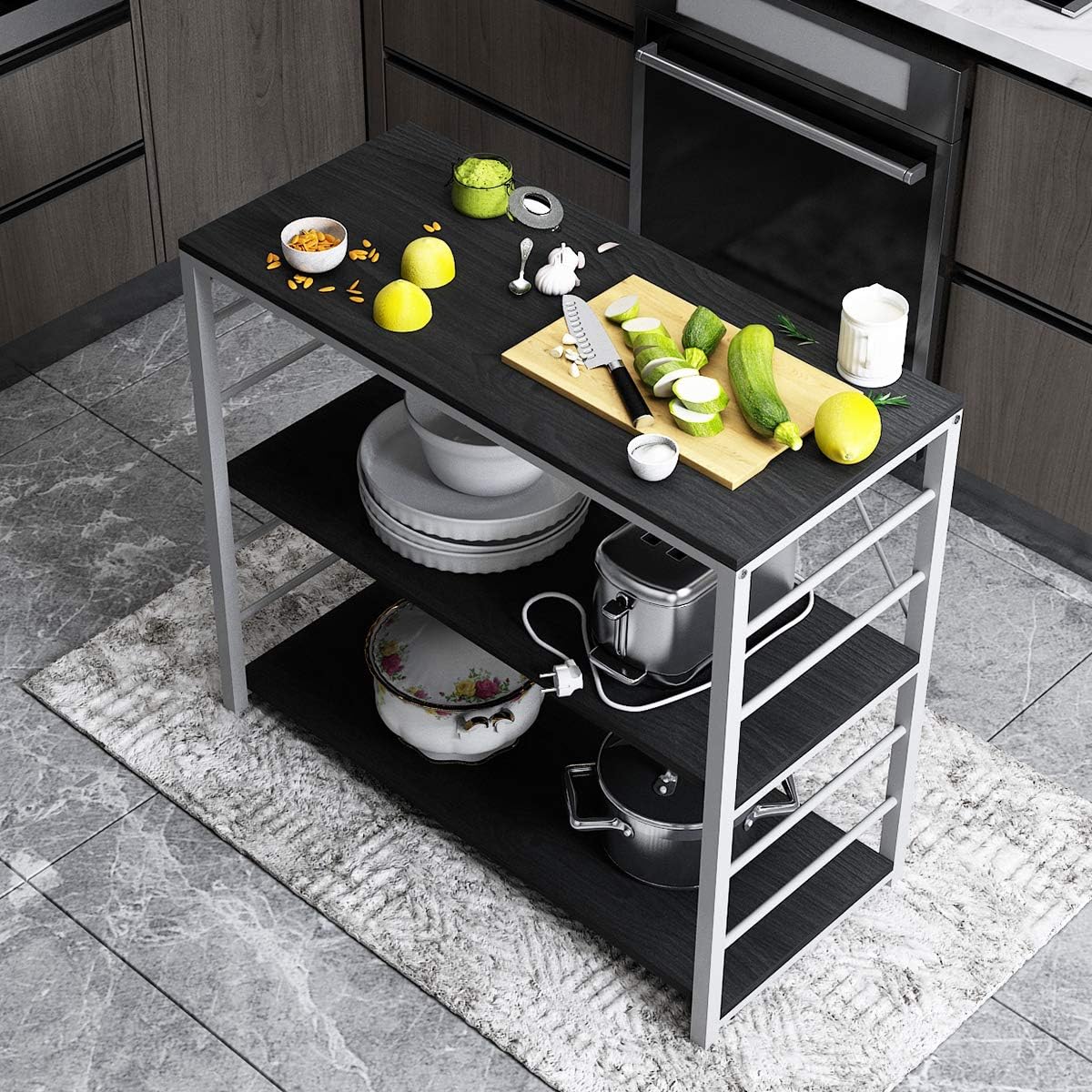 kitchen storage serving rack