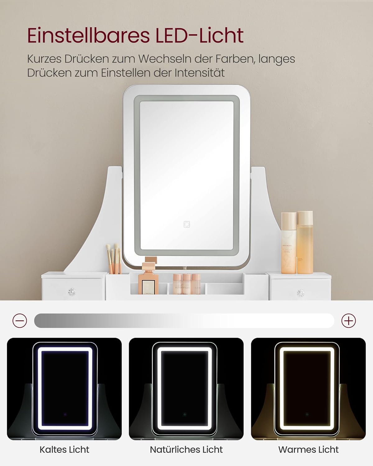 Dressing Table with LED Mirror