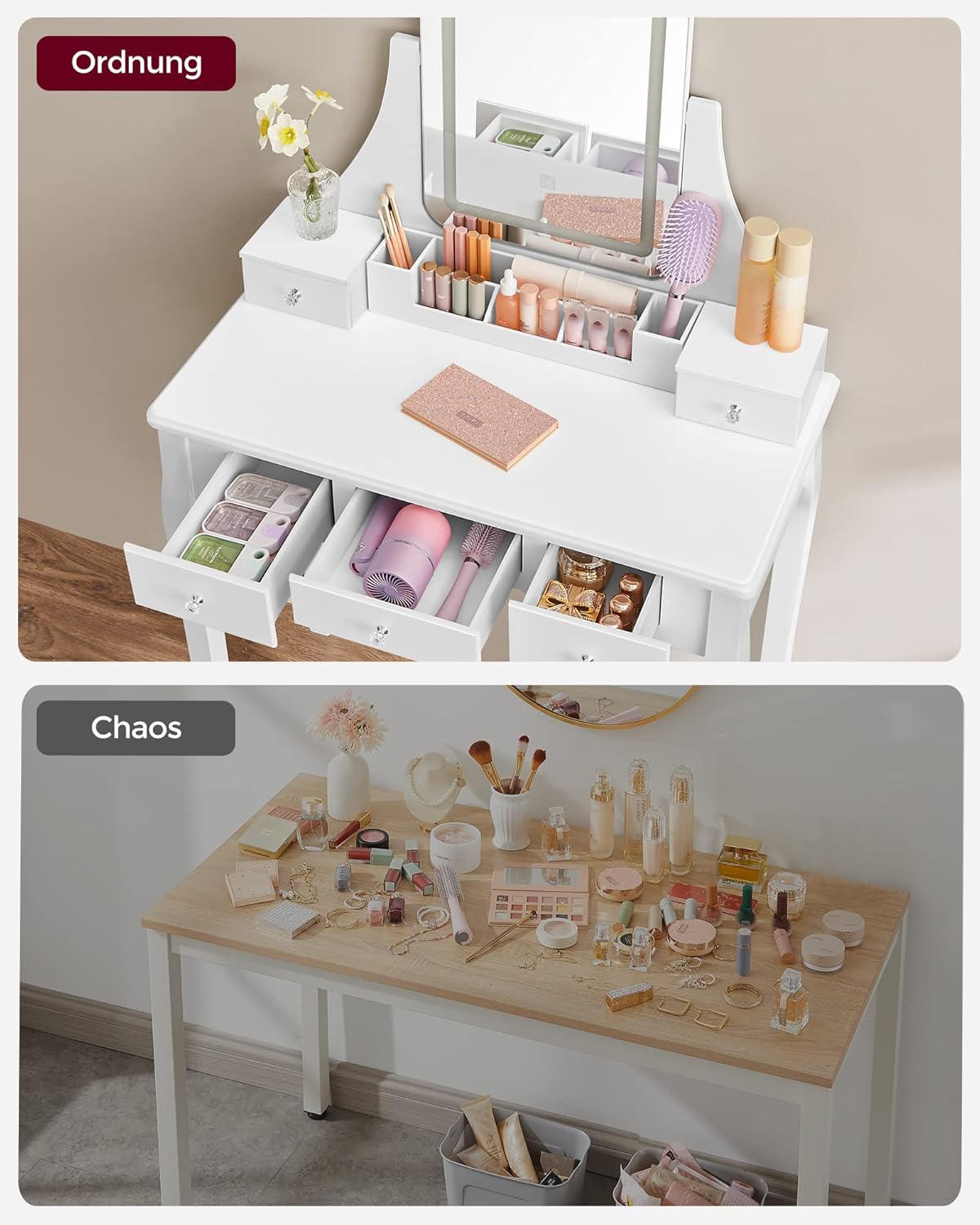Dressing Table with LED Mirror