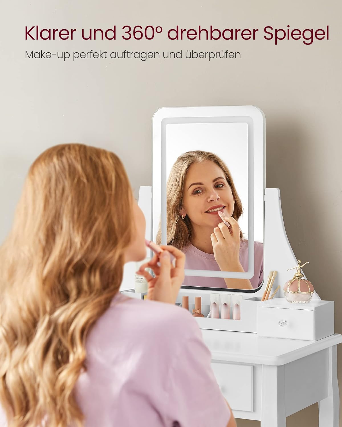 Dressing Table with LED Mirror