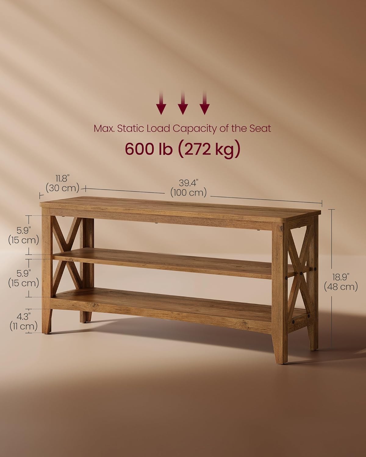 VASAGLE, Entryway Storage Bench