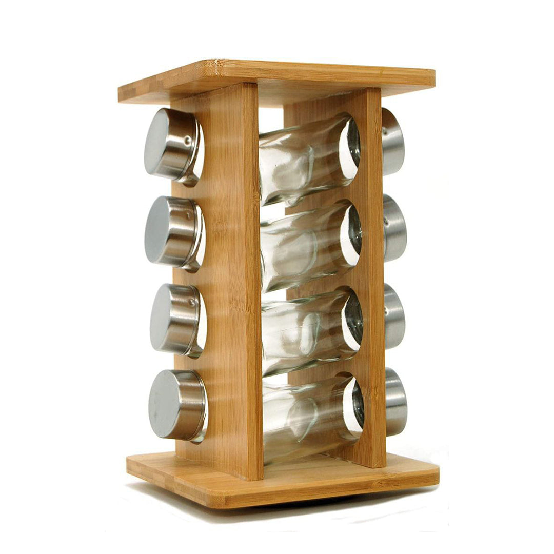 Set of 8 Bamboo Spice Rack