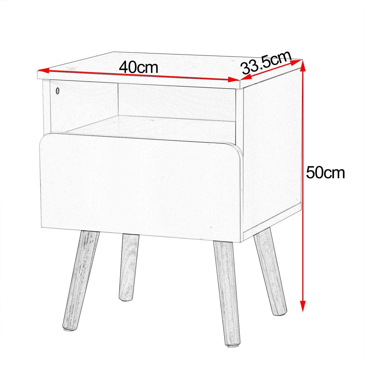 Bedside Tables Set of 2