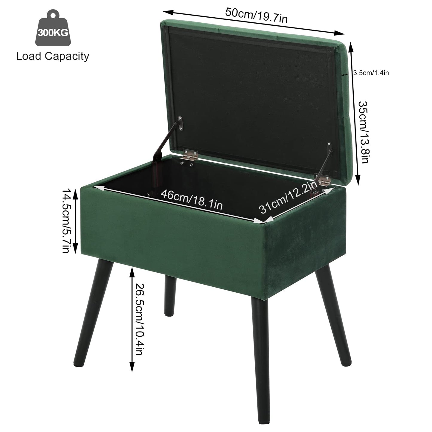 Storage Ottoman Chair Stool