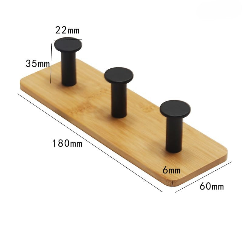 Wooden Wall Hook Rack with Pegs