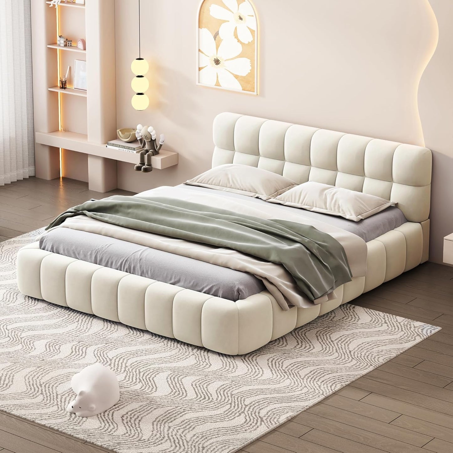 Bed with Soft Backrest