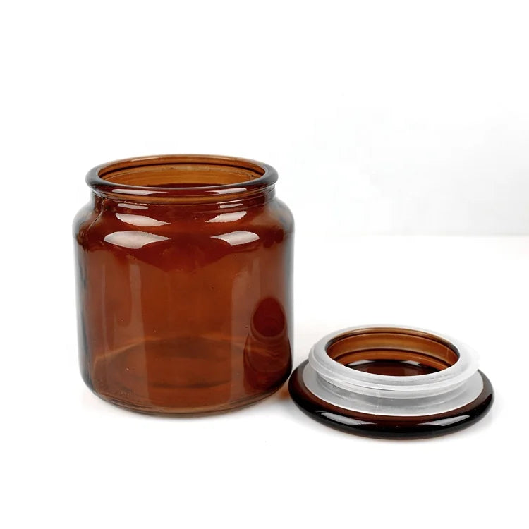 Amber Glass Jar