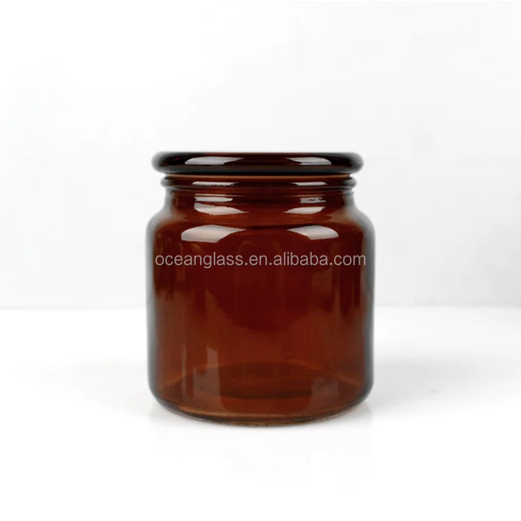 Amber Glass Jar