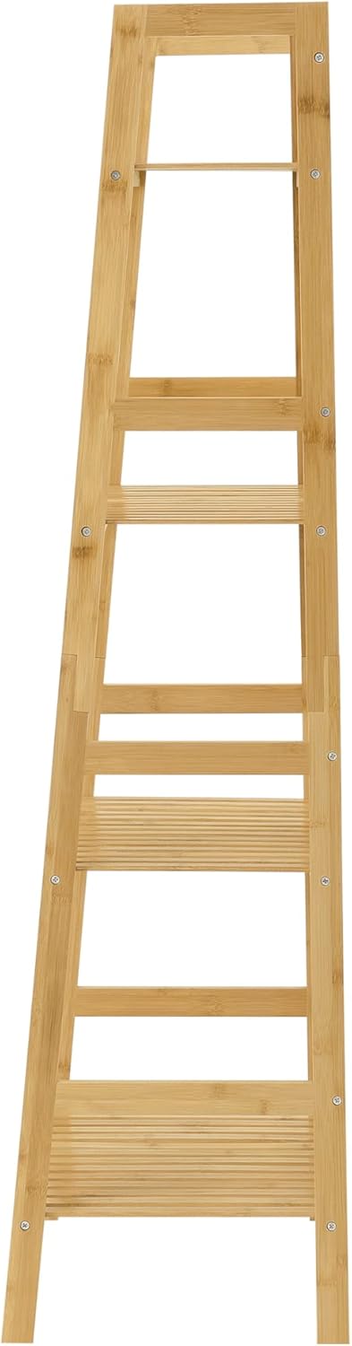 4-Tier Bamboo Ladder Shelf
