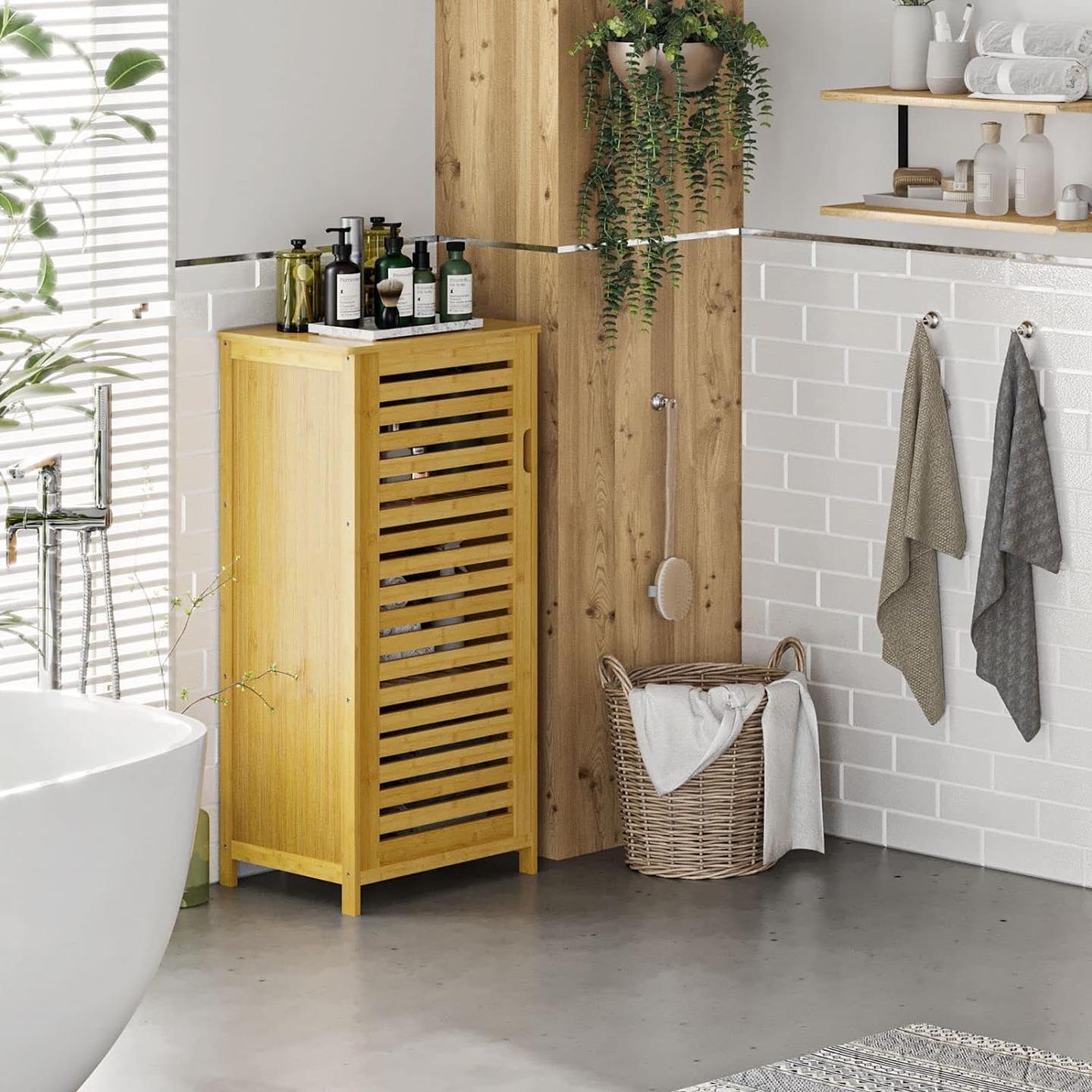 Bamboo Bathroom Storage Cabinet