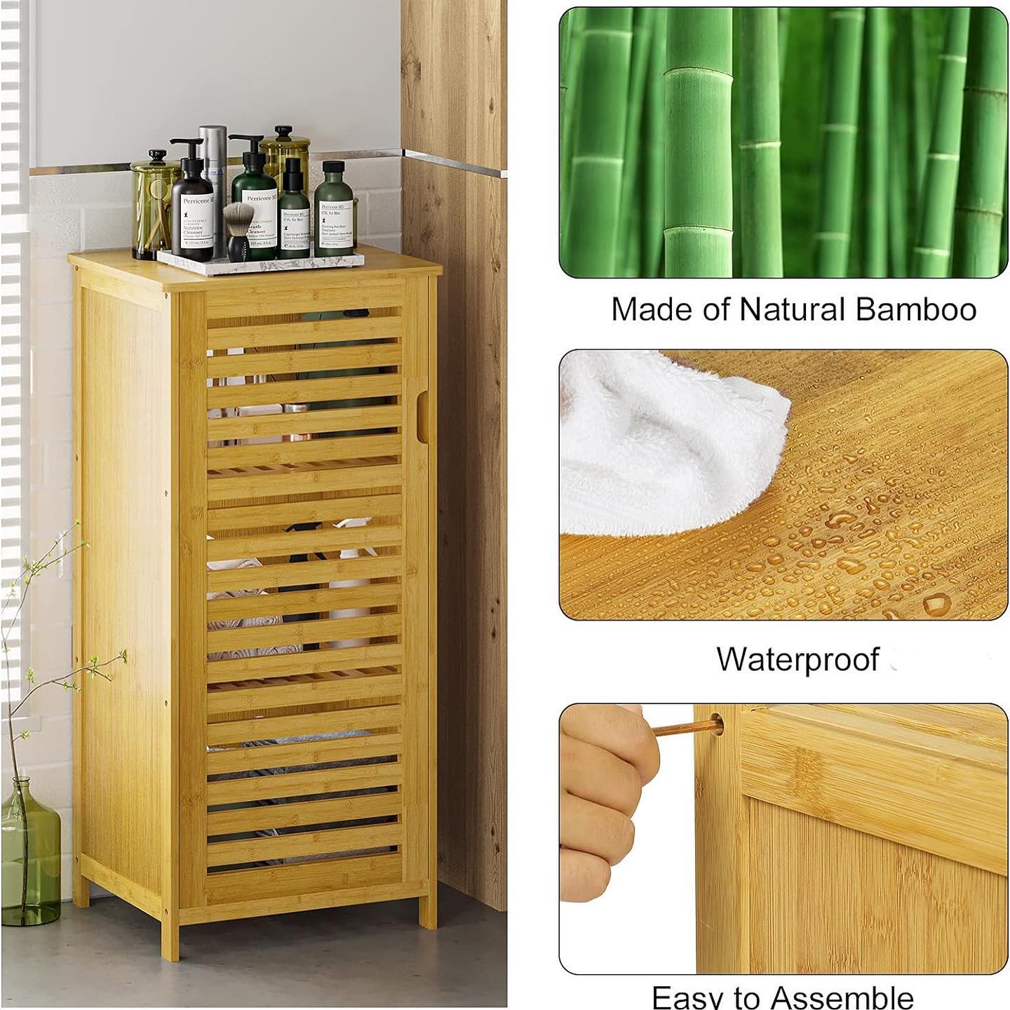 Bamboo Bathroom Storage Cabinet
