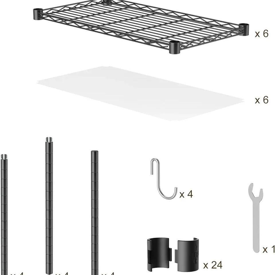 5-Tier Storage Shelf Wire Shelving Unit