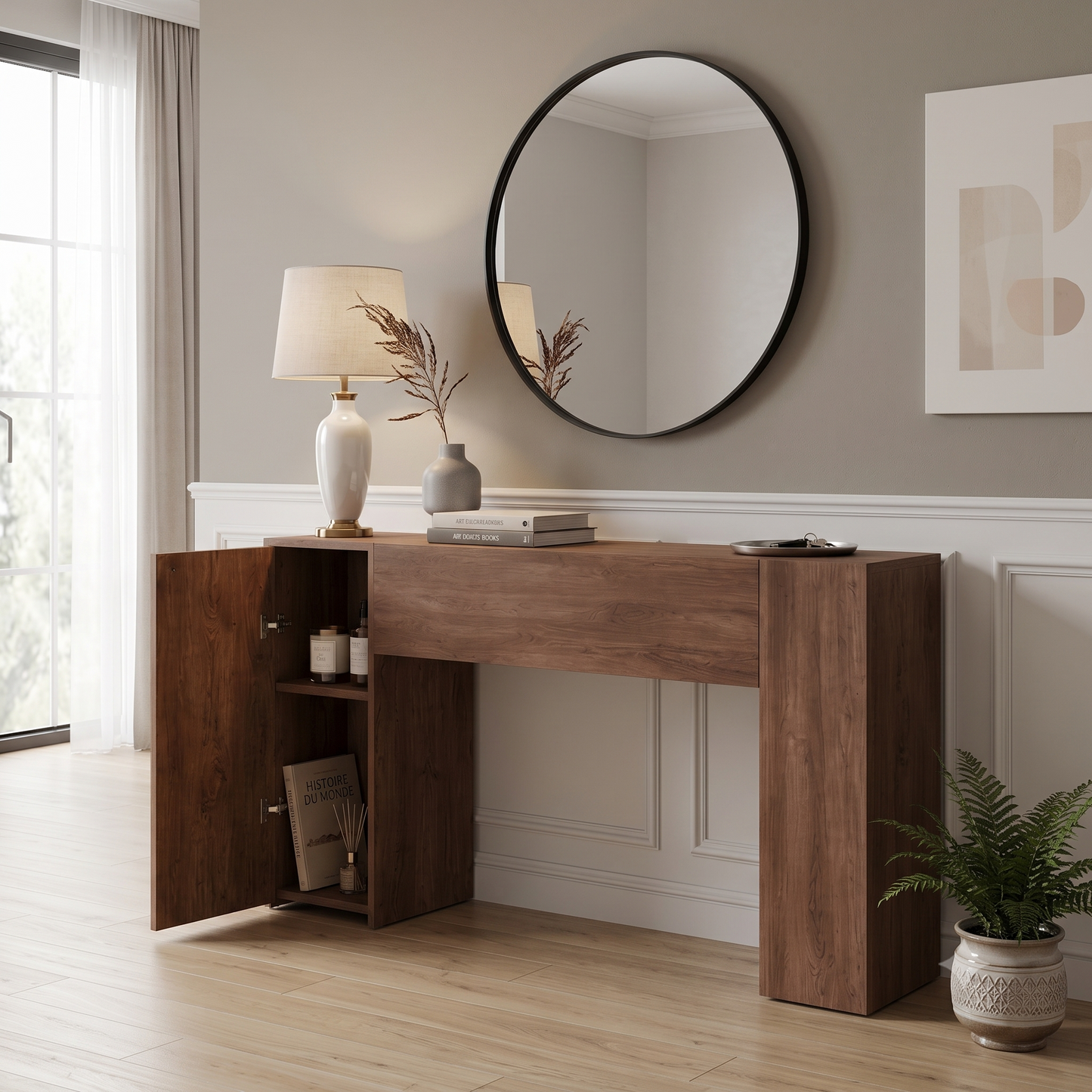 Modern Console Table with Storage