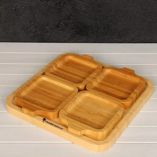 5 pcs Bamboo Plate