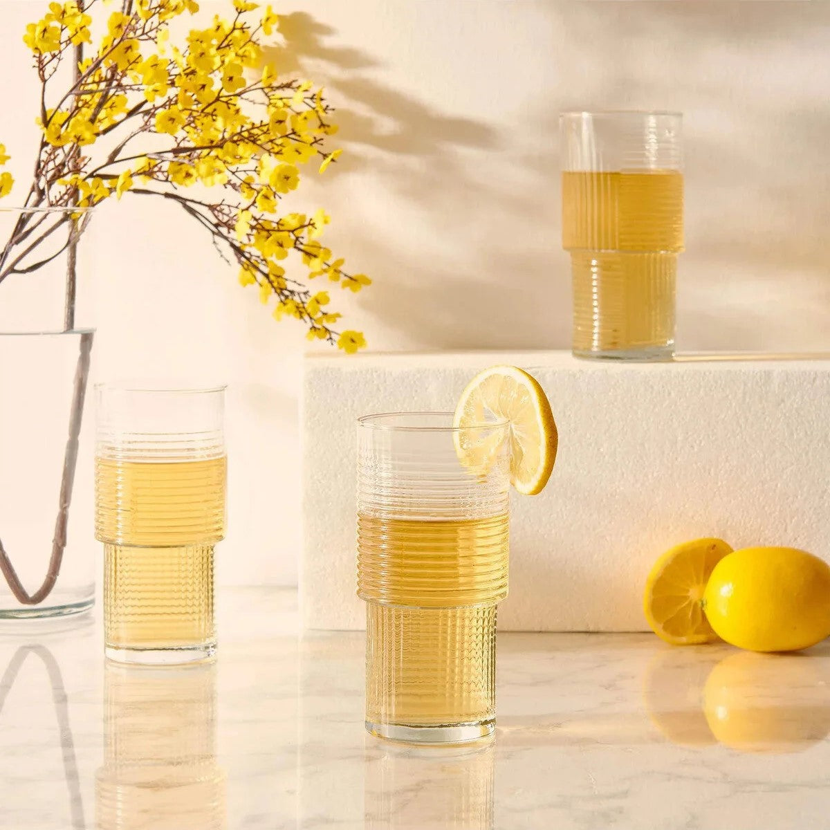 Set of 3 pcs Soft Drink Beverage Glass