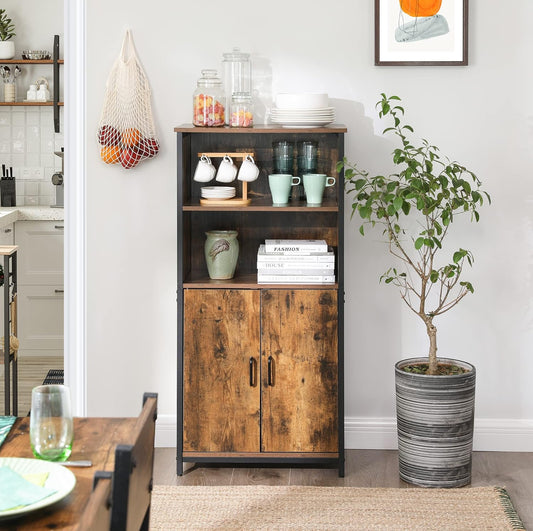 Bookcase Cabinet with 2 Open Compartments