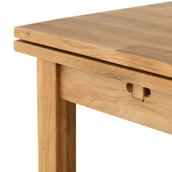 Coxmoor 4-6 Seater Square Extendable Dining Table, Solid Oak