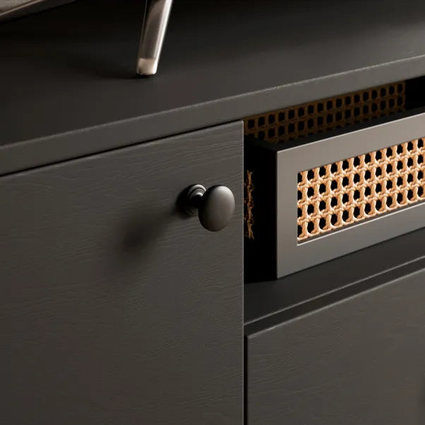 Fulton Extra Wide TV Unit, Black for TVs up to 80