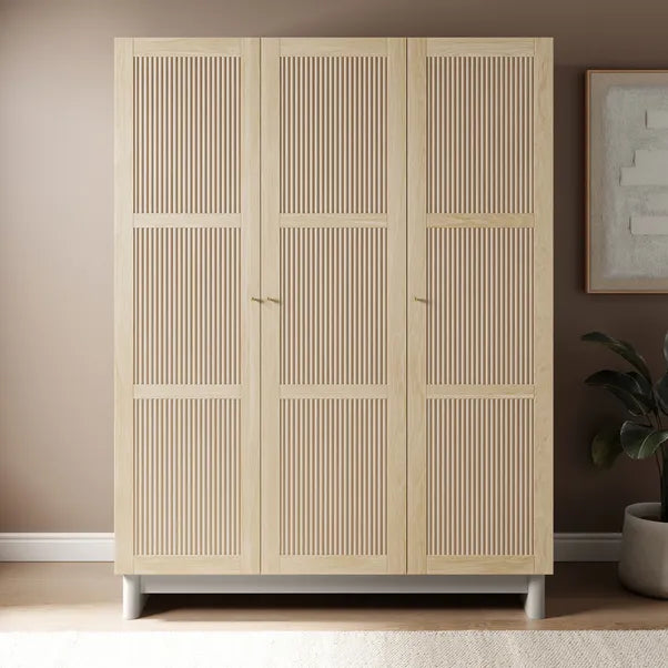 Maeva Triple Wardrobe, Light Oak Effect