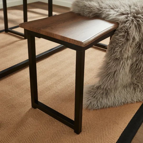 Ronan 4 Seater Wave Edge Dining Table and Bench Set