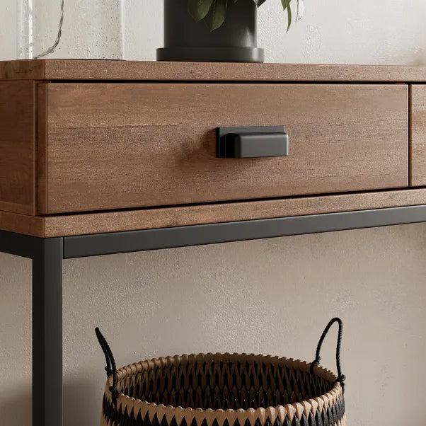 Fulton Extra Wide Console Table, Pine Effect