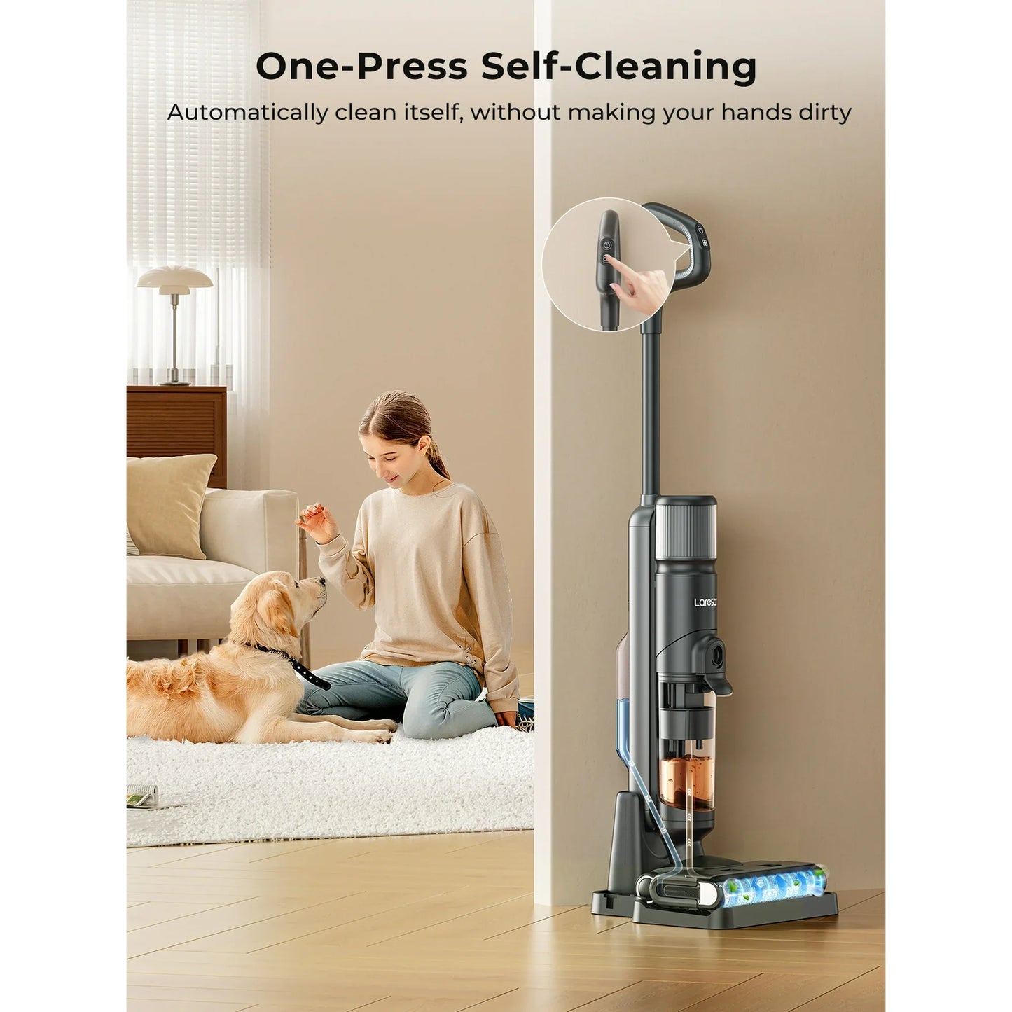 Laresar M3 Cordless Wet Dry Vacuum Mop