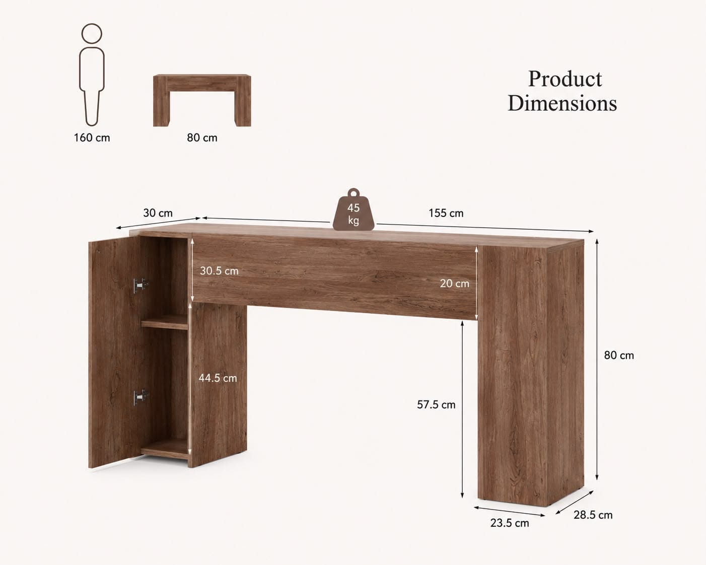 Modern Console Table with Storage