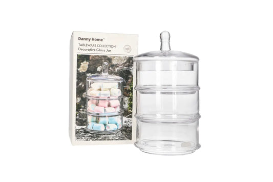Danny Home 3-Layer Glass Sweet Jar