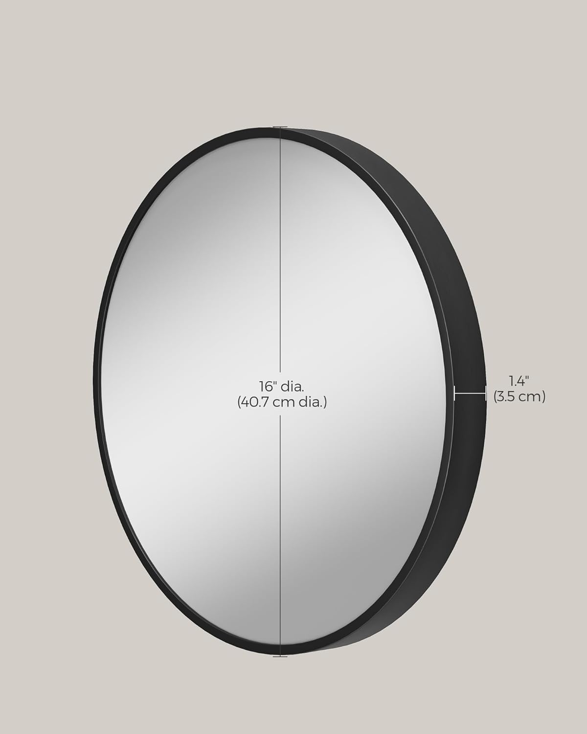 SONGMICS Round Mirror LWM104B01