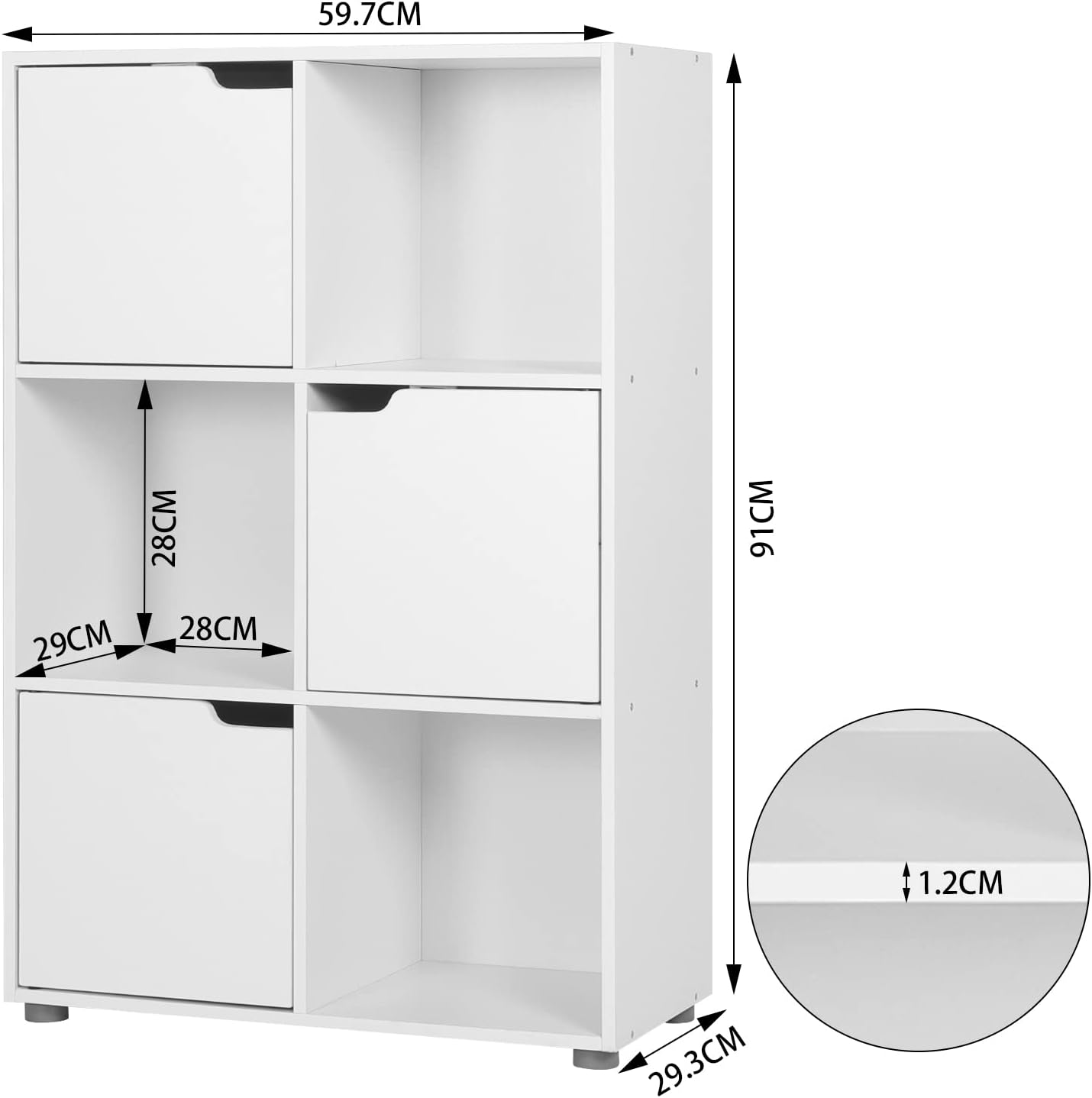 WOLTU Bookcase Standing Storage Rack