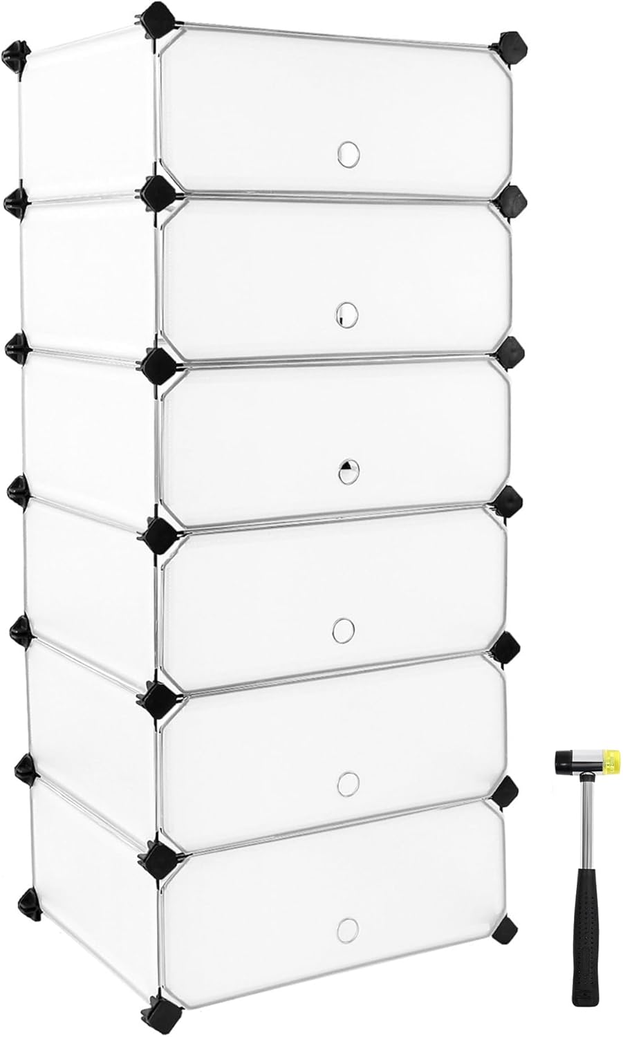 Songmics 6 Cube Interlocking Shoe Rack LPC06W