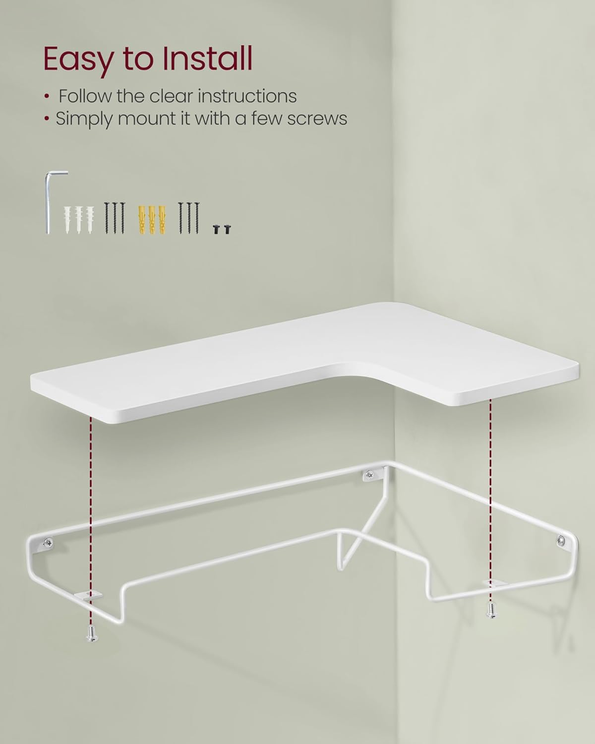 VASAGLE Set of 2 Corner Shelves (LLS831W14)