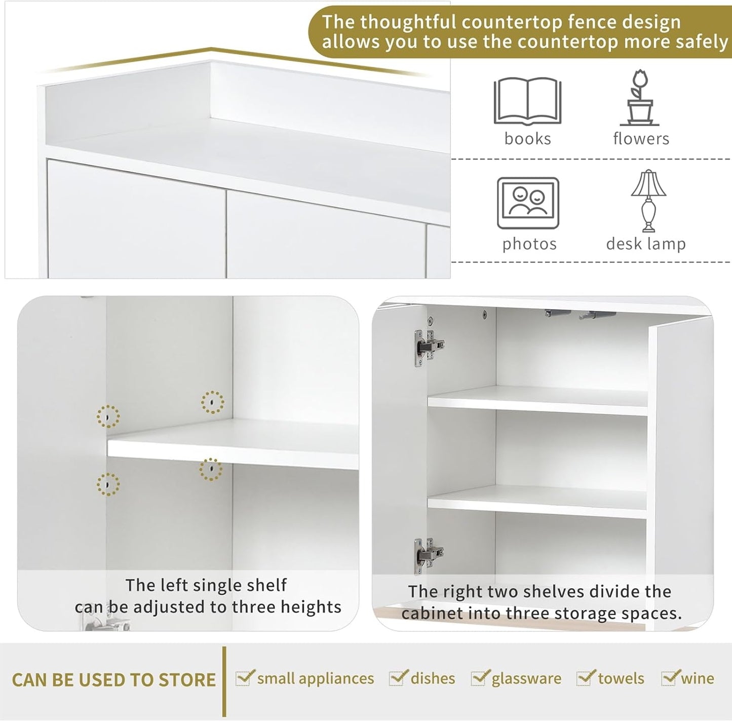 Modern Sideboard Elegant Buffet Cabinet