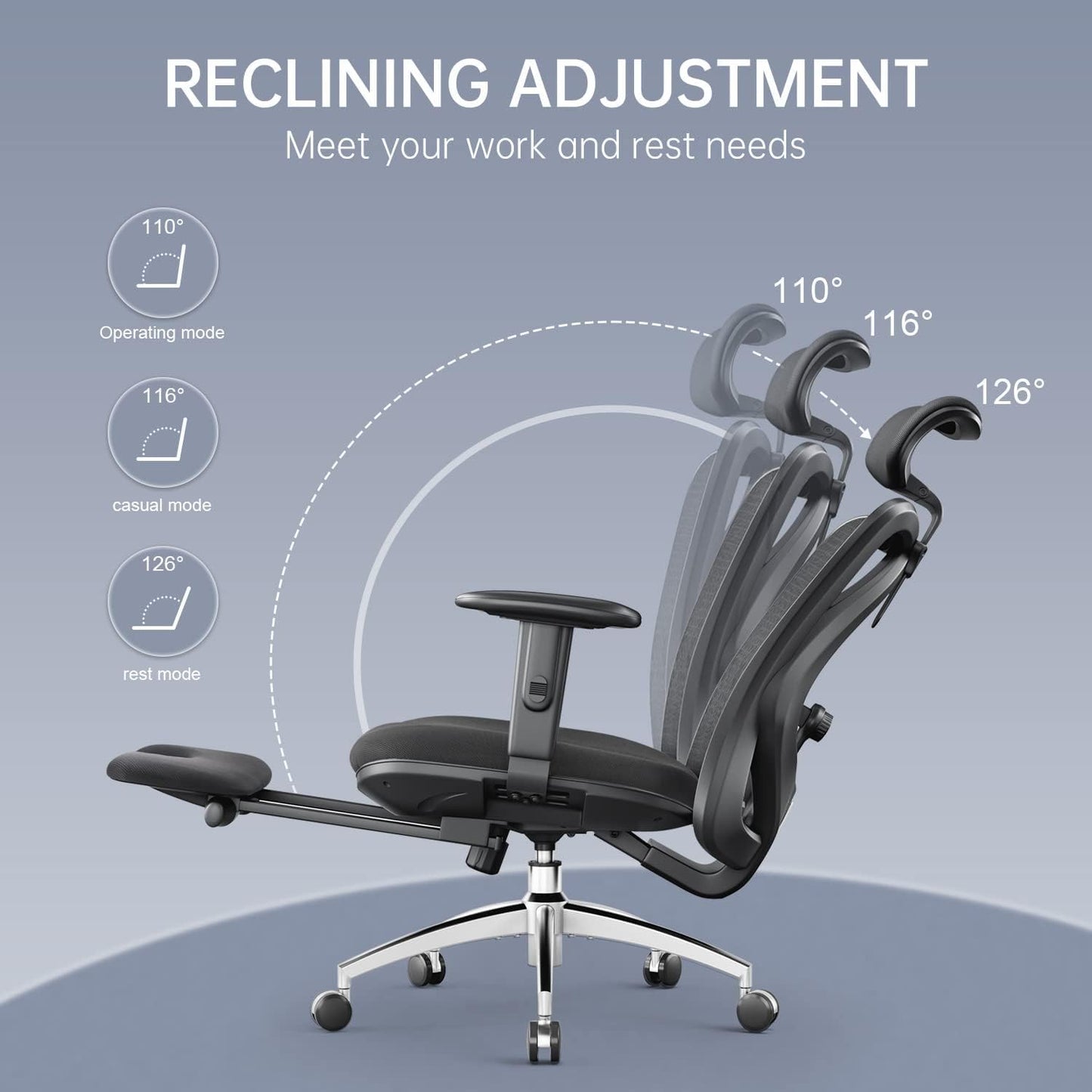 Sihoo M18 Office Chair Ergonomic Desk Office Chair with Footrest