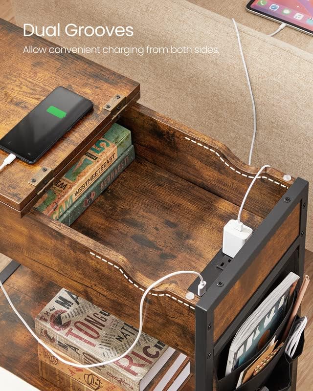 VASAGLE Side Table with Storage