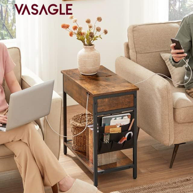 VASAGLE Side Table with Storage