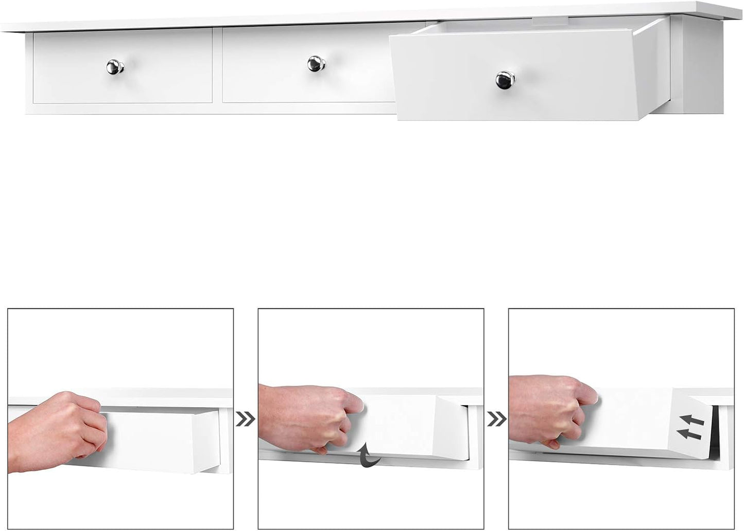 SONGMICS Floating Wall Shelf LWS085W01