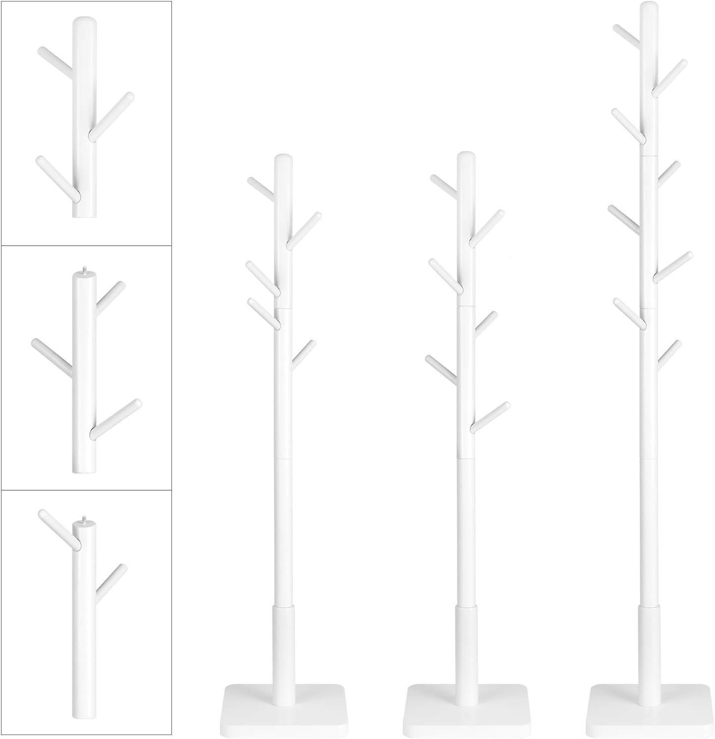 VASAGLE Coat Rack, Wooden Clothes Rack RCR010W02