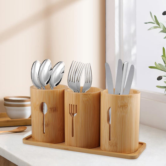 Bamboo Kitchen Utensils Holder
