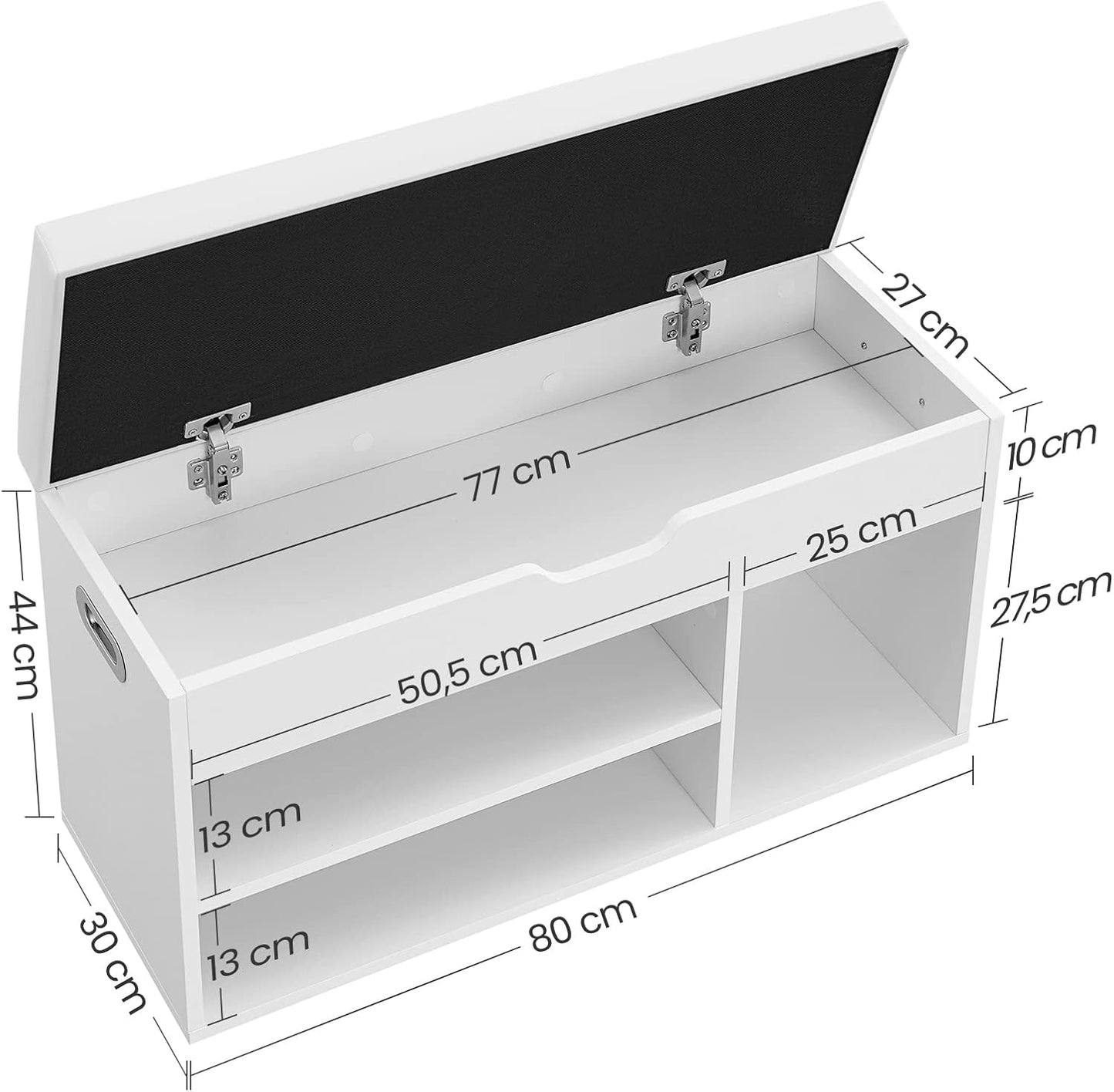 VASAGLE Padded Shoe Bench LHS30W