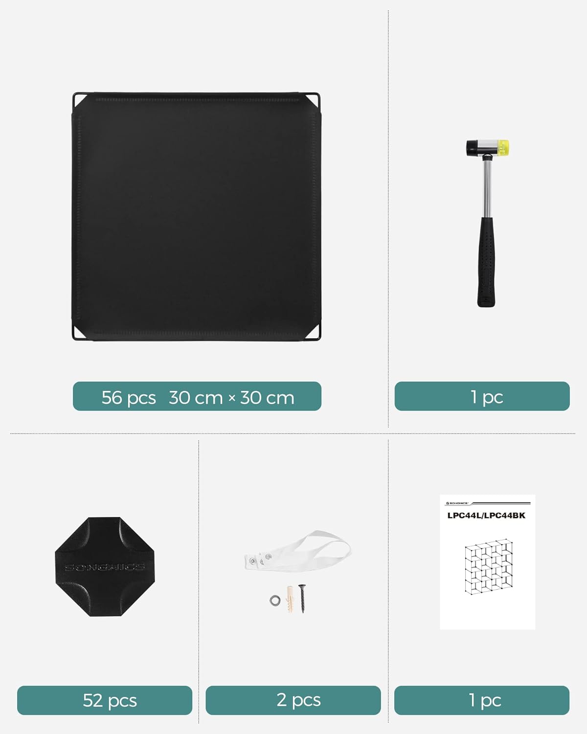 SONGMICS 16-Cube Storage Unit LPC44BK