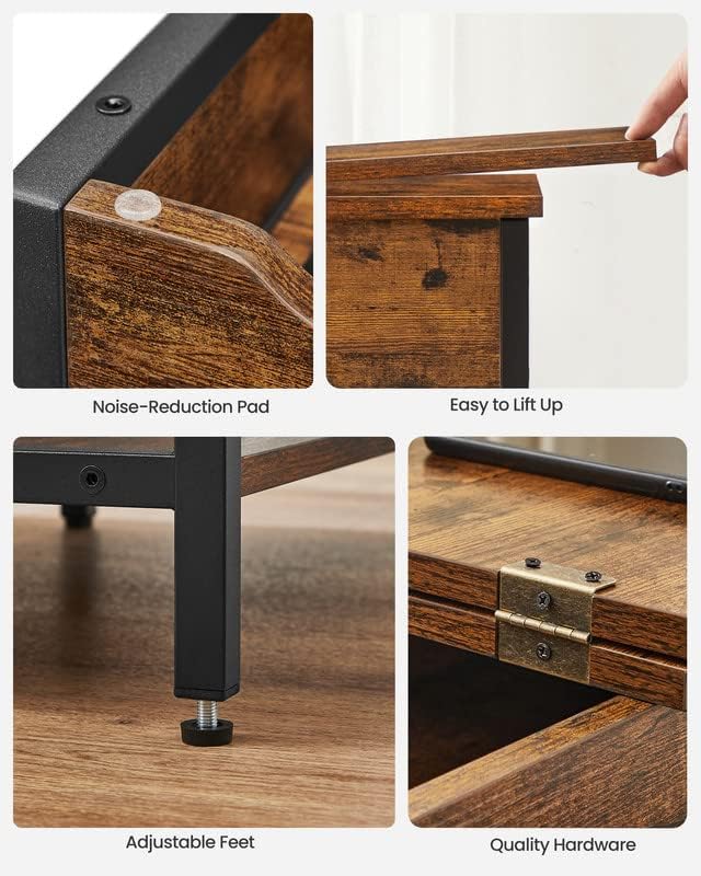 VASAGLE Side Table with Storage