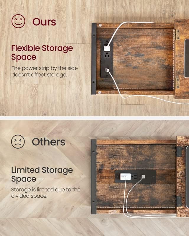 VASAGLE Side Table with Storage