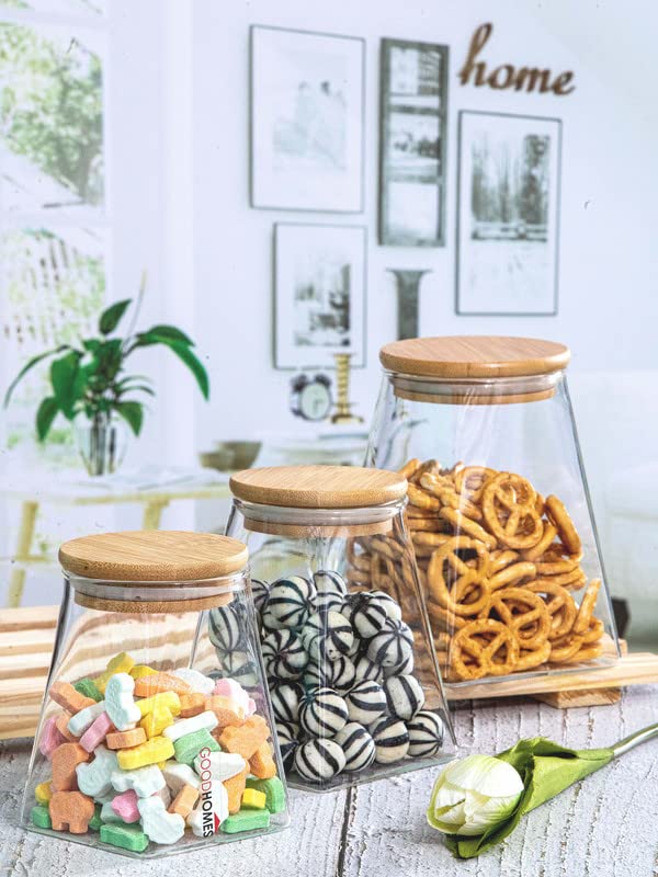 Glass Jars with Natural Bamboo Lids