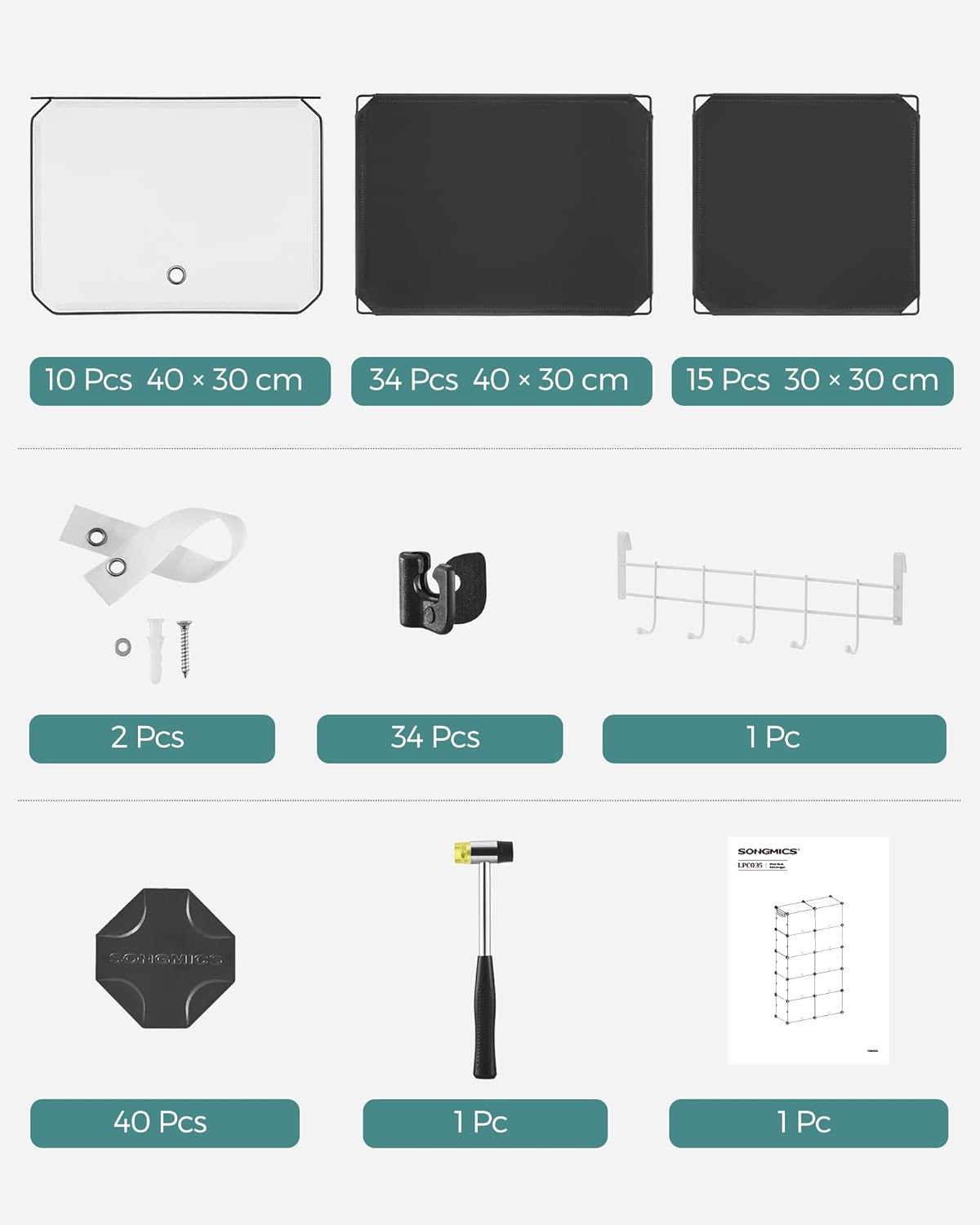 SONGMICS Interlocking Shoe Rack LPC035B01