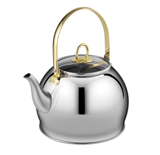Stainless Steel Tea Kettle with Glass Lid