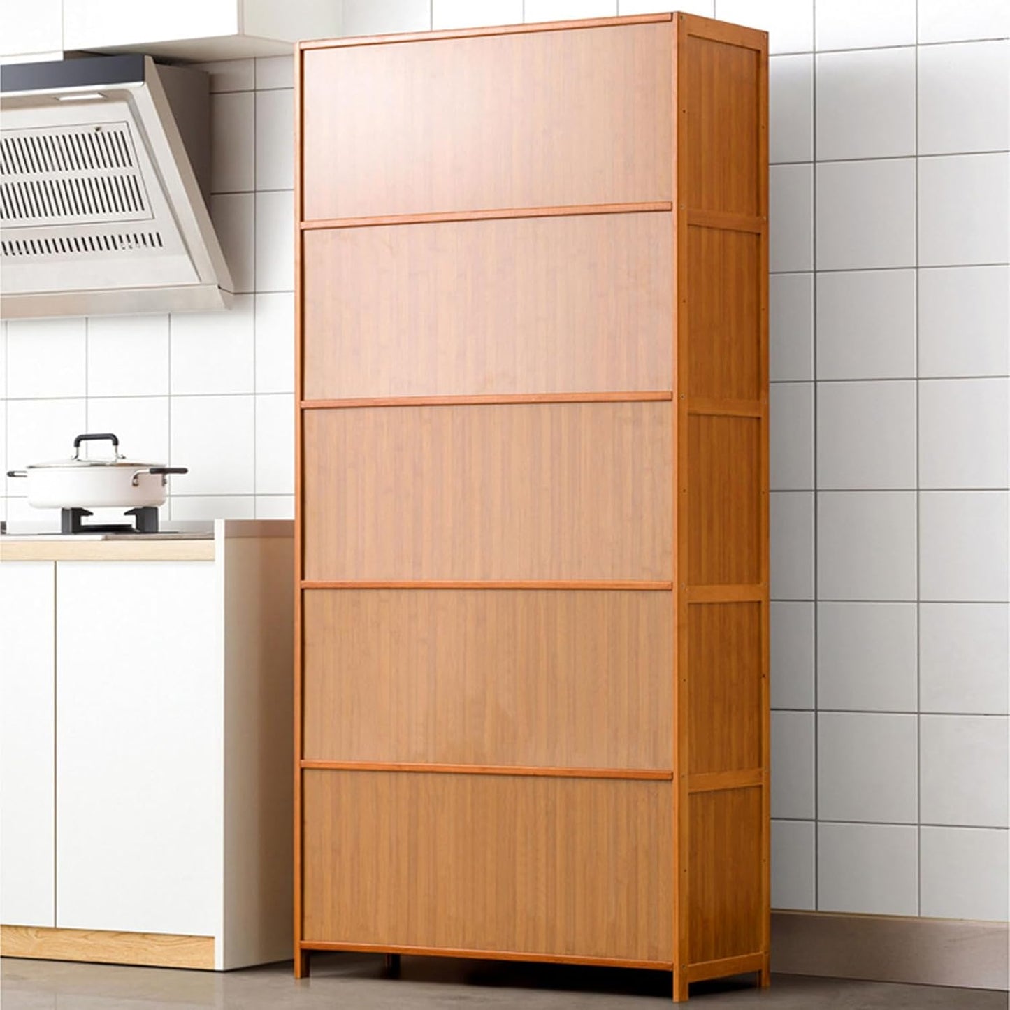 Bamboo Storage Cabinet With Doors