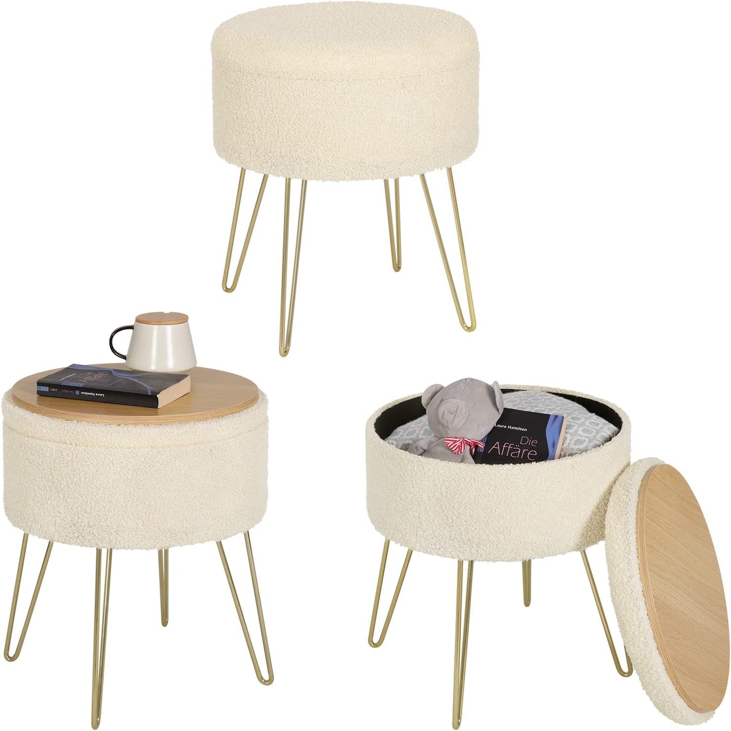 WOLTU Stool with Storage Space